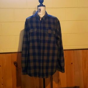 COPY - George Navy/hunter Green plaid flannel sz XL